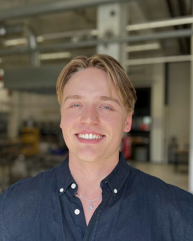 Luuk Sprock, photographed in the workshop
